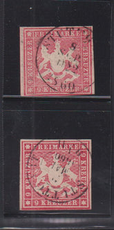 Germany - Wurtemburg #17,17a F - VF